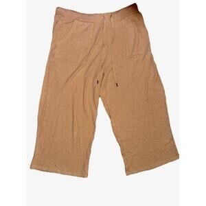 J  Crew Supercozy Waffle Knit Wide Leg Lounge Sleep Pants Womens Medium Beige